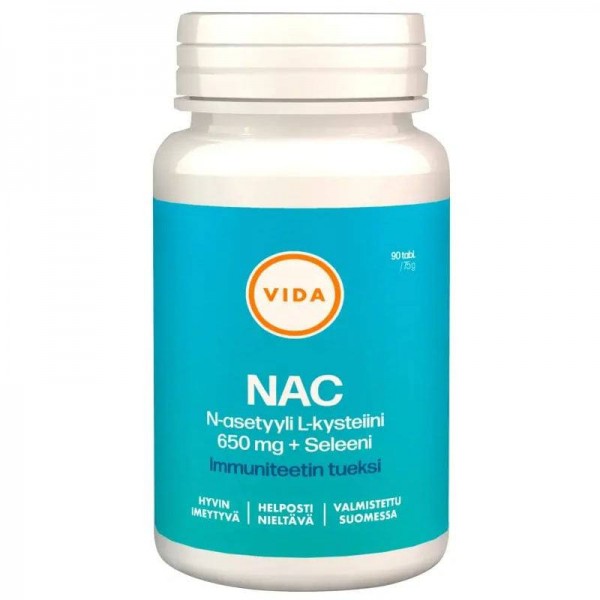 NAC N-ацетил L-цистеин 650 мг + селен  Vida 90 шт