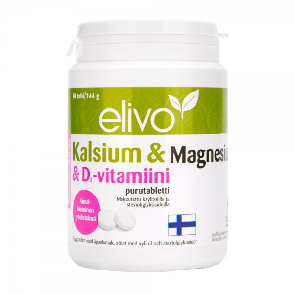 Кальций, магний и витамин Д3 Elivo 80 шт