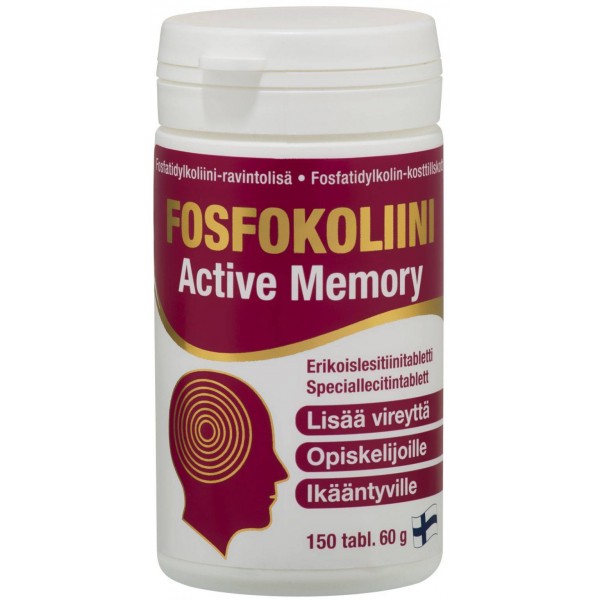 Витамины для улучшения памяти Fosfokoliini Active Memory 150 шт