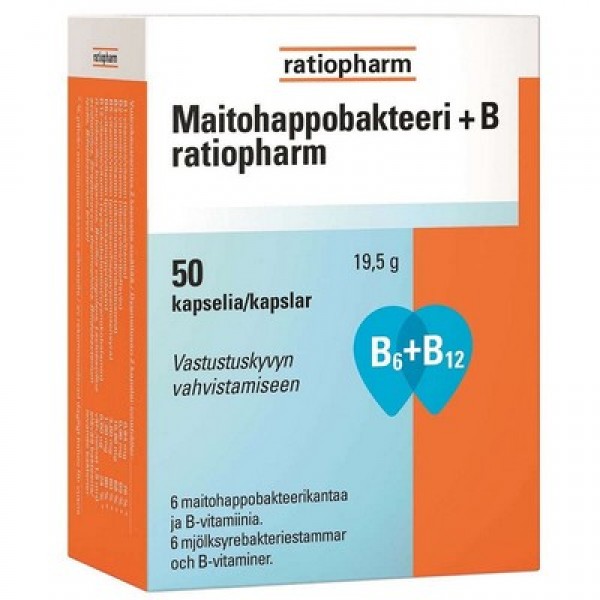 Молочнокислые бактерии  Maitohappobakteeri+b6 50 шт