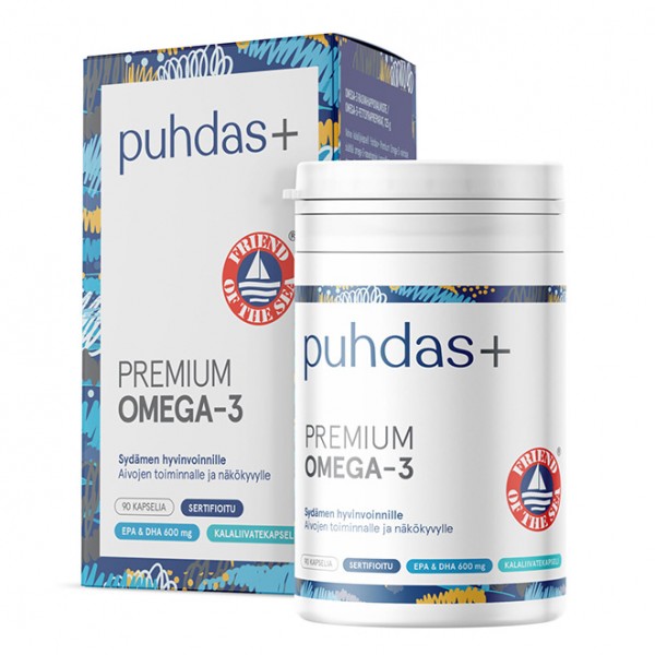 Омега-3 Puhdas Plus Premium Omega-3 90 шт