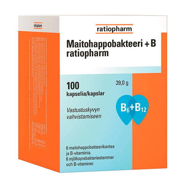 Молочнокислые бактерии Maitohappobakteeri +B Ratiopharm 100 шт
