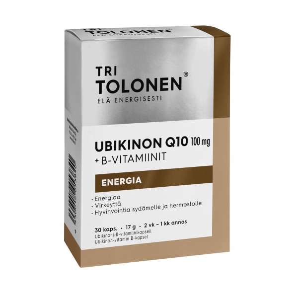 Витамины для сердца Tri Tolonen Ubikinoni Q10 + B vitamiinit 30 шт