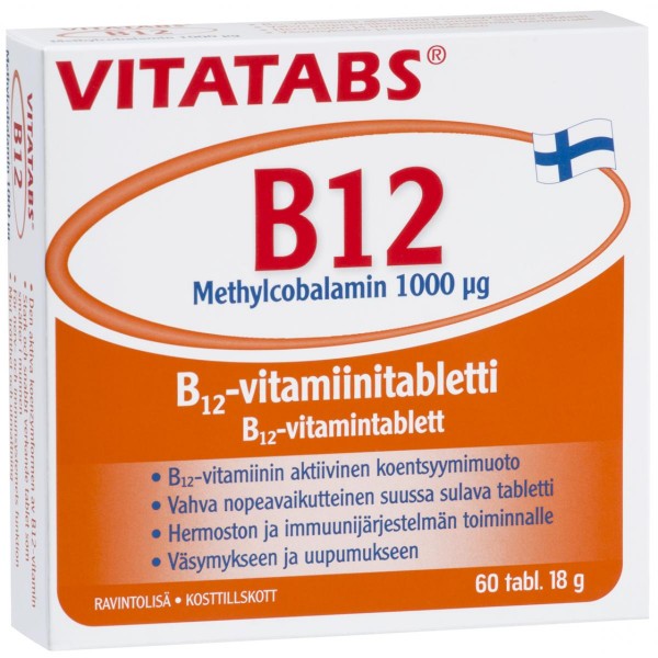 Витамины B12 Vitatabs Methylcobalamin 1000 мкг 60 шт