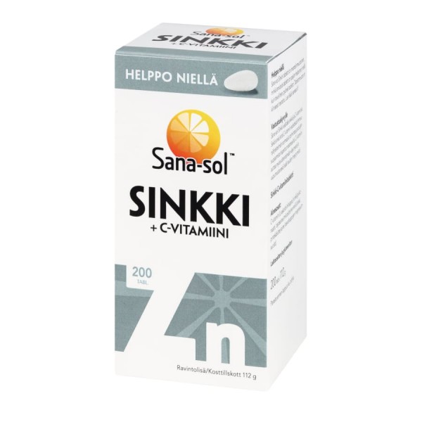 Цинк + витамин C Sana-Sol Sinkki + C-Vitamiini 200шт