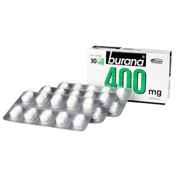 Жаропонижающие болеутоляющие Burana 400 мг 30 таб