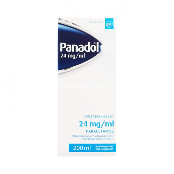 Жаропонижающий сироп Panadol 24 мг 200 мл
