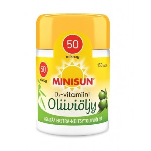 Витамин Д 2000 МЕ на оливковом масле minisun D3 150 шт