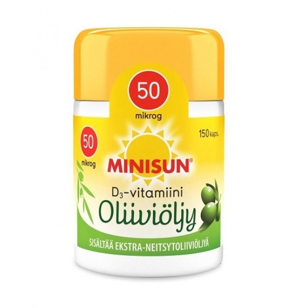 Витамин Д 2000 МЕ на оливковом масле minisun D3 150 шт