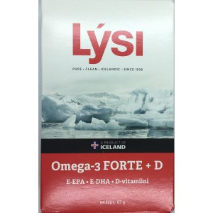 Рыбий жир + витамин Д Lysi Omega 3 Forte + D3 64 шт