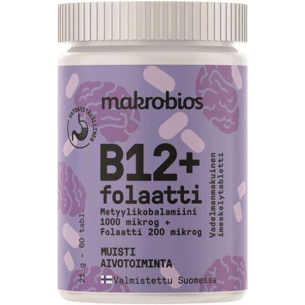 Витамин B12 +фолиевая кислота Makrobios 60 шт