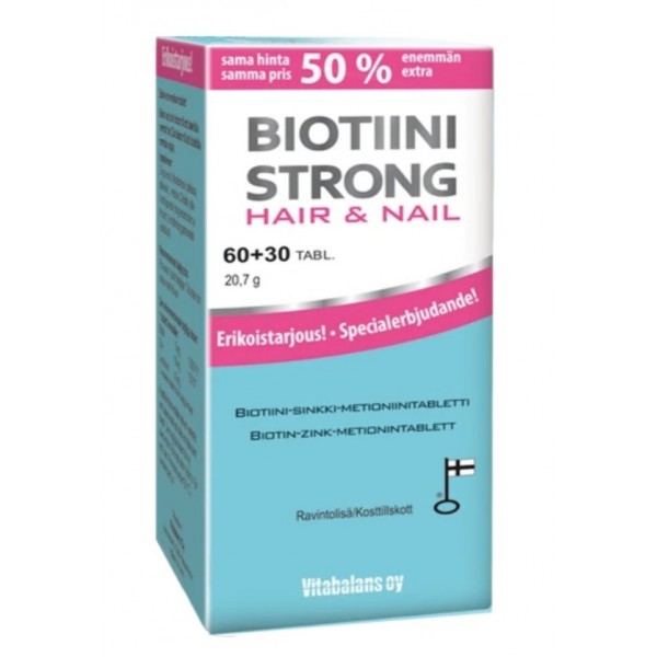 Витамины для волос и ногтей Biotin Strong Hair & Nail 90шт