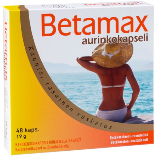 Витамины для загара Betamax Aurinkokapseli бета каротин - 48 шт