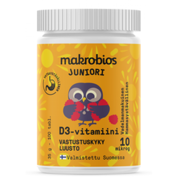 Витамин Д для детей 400МЕ Makrobios клубника 100 шт