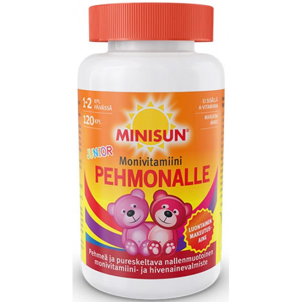 Мультивитамины Minisun Pehmonalle  Junior 120 шт