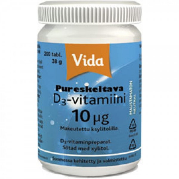 Витамин Д 400 МЕ Vida D3 10 мкг 200 шт