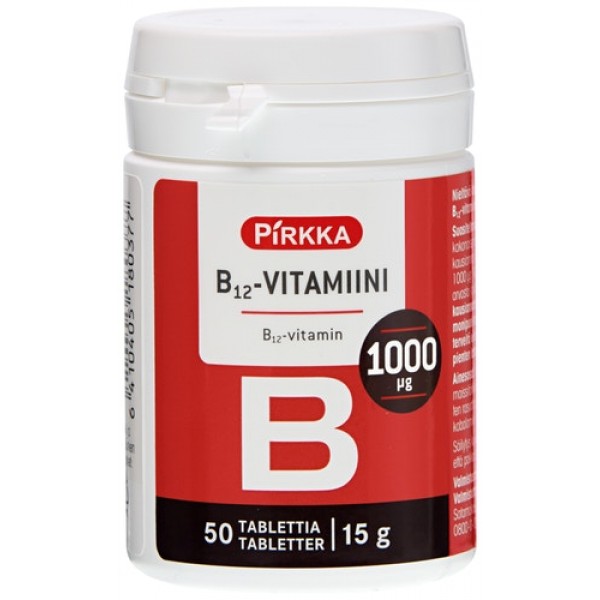 Витамин B 12 Pirkka 1000мкг 50 шт